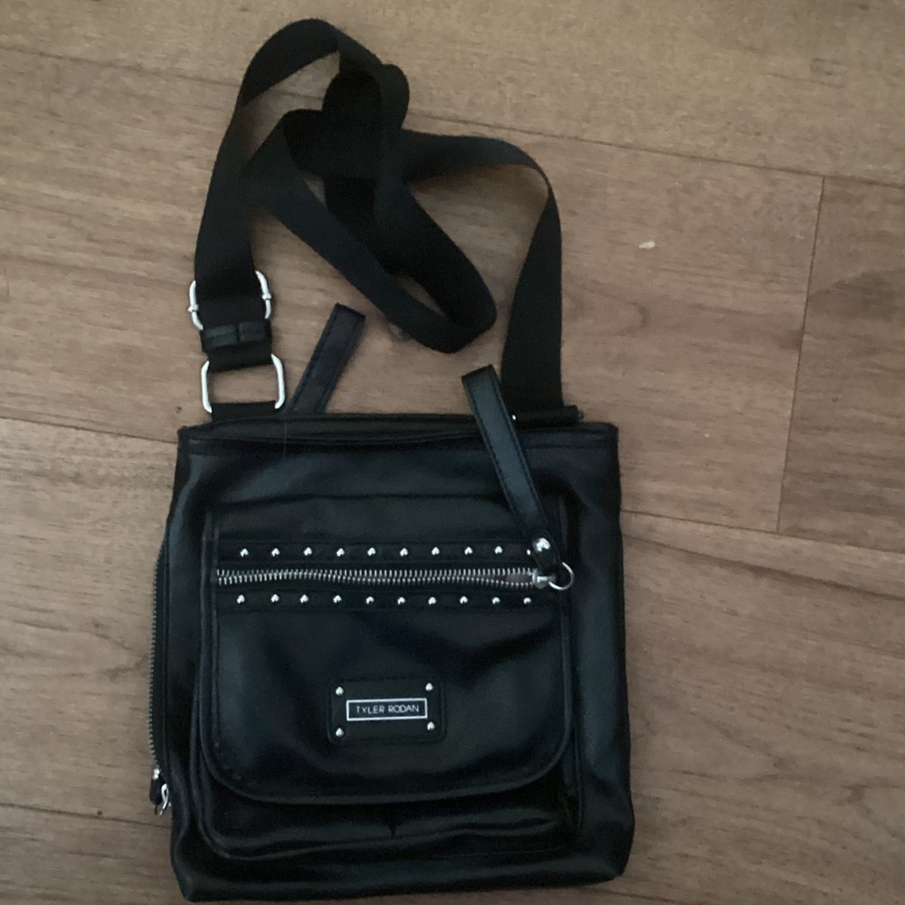 Tyler Rodan Black Studded Crossbody Bag